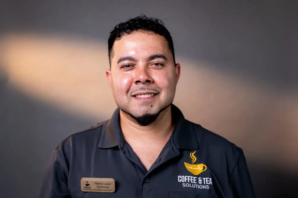 Alberto Lopez, commercial coffee and tea equipment technician at Coffee & Tea Solutions