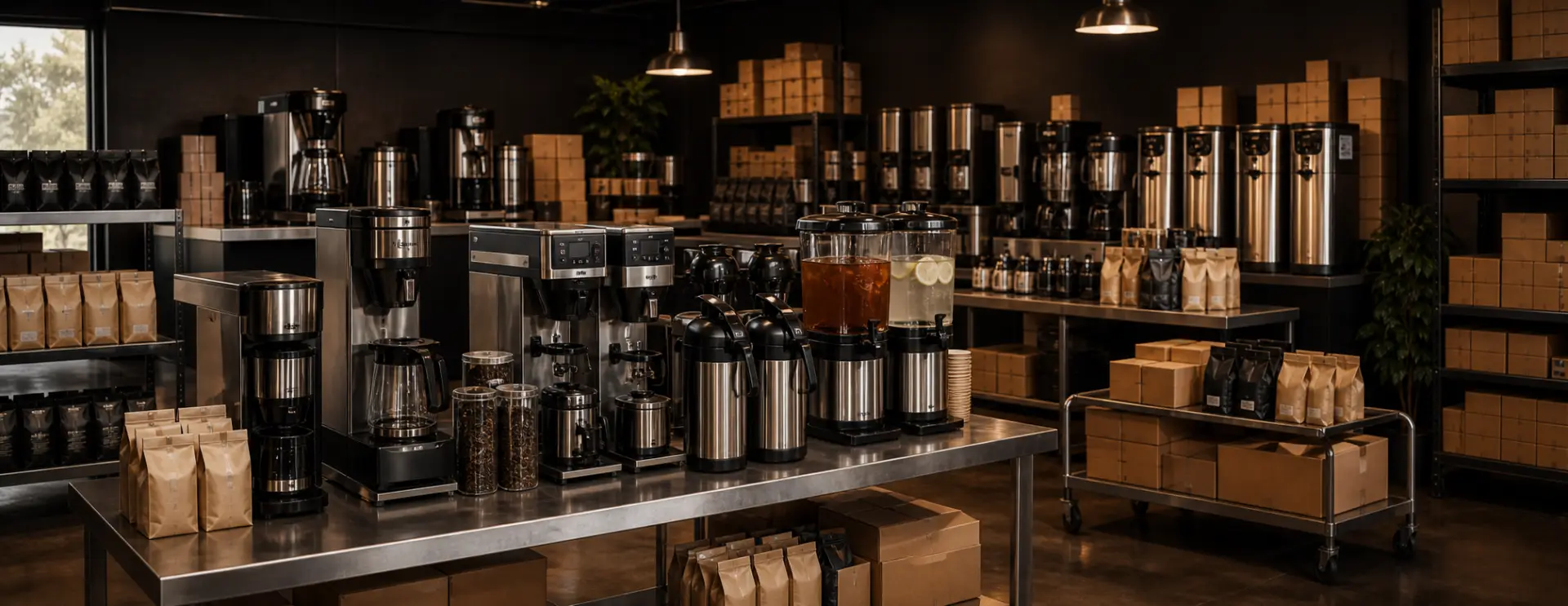 Wholesale coffee and tea equipment and supplies warehouse - Coffee & Tea Solutions serves distributors across the DFW area